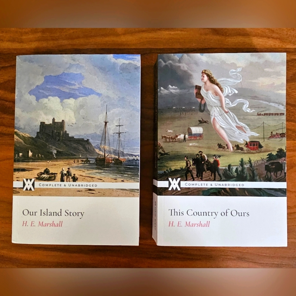 Our Island Story + This Country of Ours books by H. E. Marshall